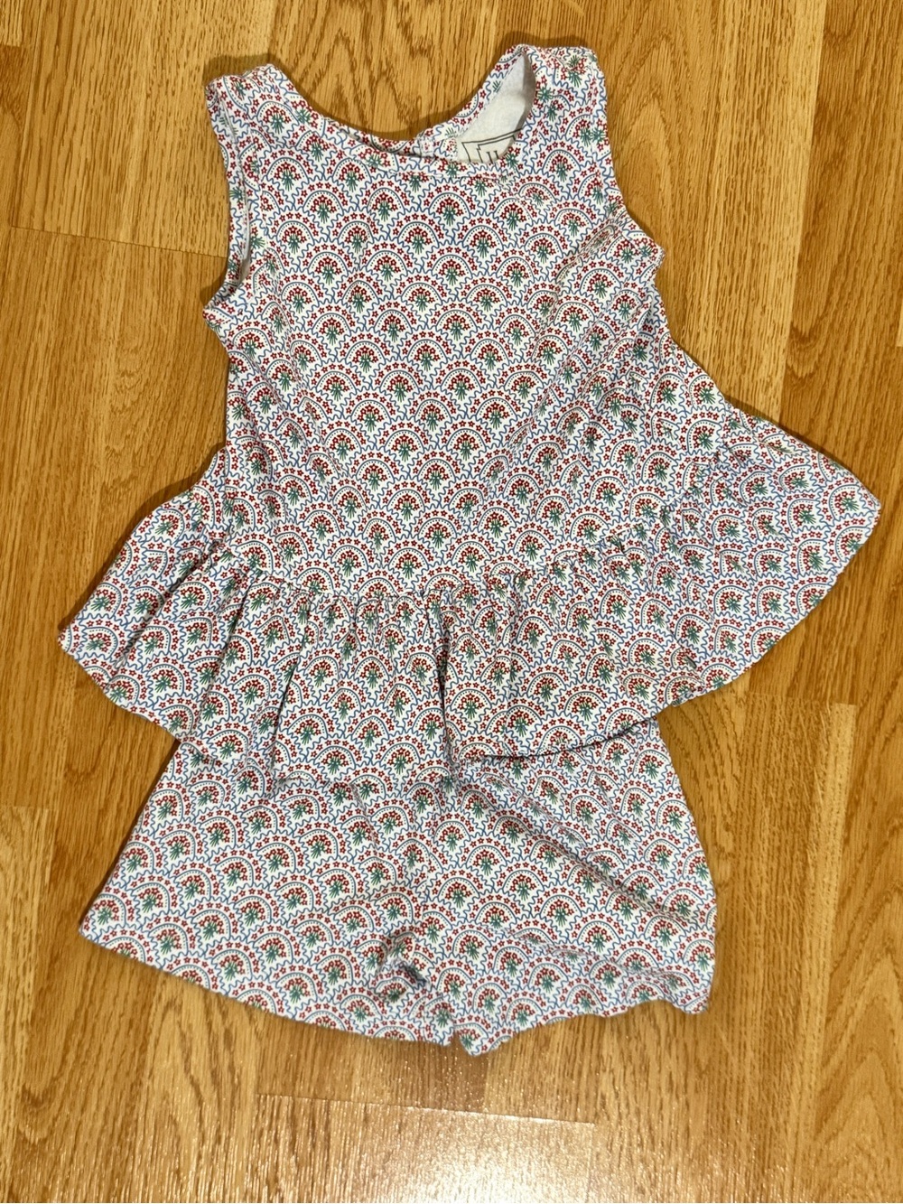 NWOT Lila & Hayes Girls Pima Cotton Block Print Paisley Set- 4T